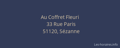 Au Coffret Fleuri