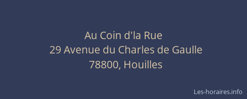 Au Coin d'la Rue