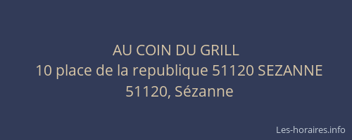AU COIN DU GRILL