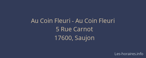 Au Coin Fleuri - Au Coin Fleuri