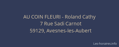 AU COIN FLEURI - Roland Cathy