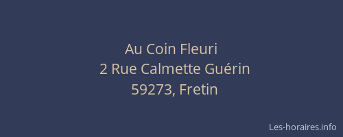 Au Coin Fleuri