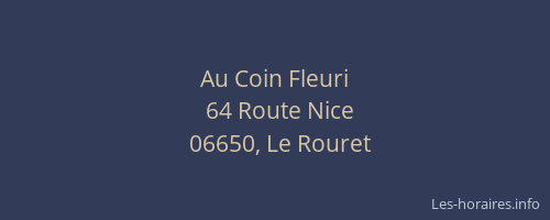 Au Coin Fleuri