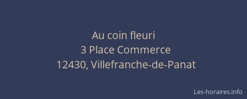 Au coin fleuri
