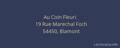 Au Coin Fleuri