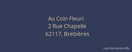 Au Coin Fleuri