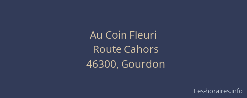 Au Coin Fleuri