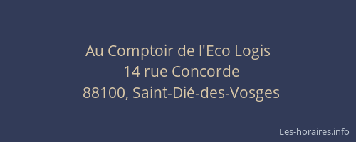 Au Comptoir de l'Eco Logis