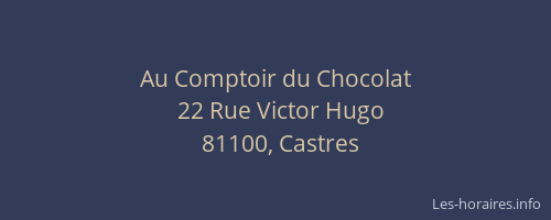 Au Comptoir du Chocolat