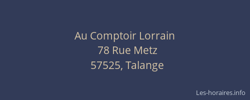 Au Comptoir Lorrain