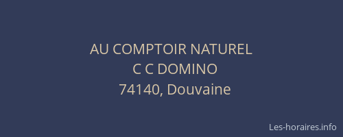 AU COMPTOIR NATUREL