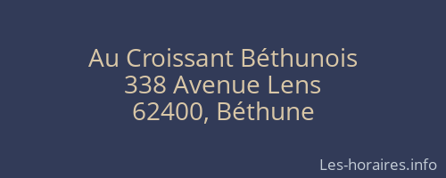 Au Croissant Béthunois