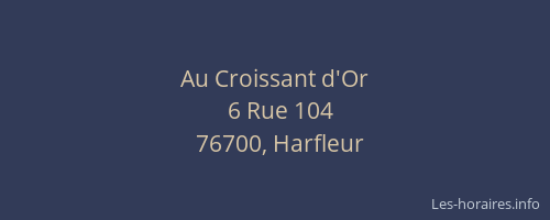 Au Croissant d'Or