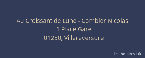 Au Croissant de Lune - Combier Nicolas