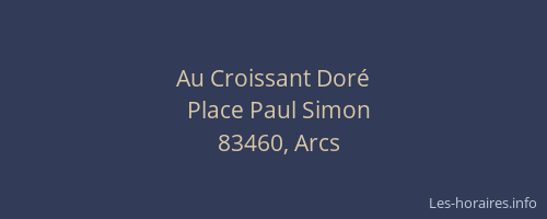 Au Croissant Doré