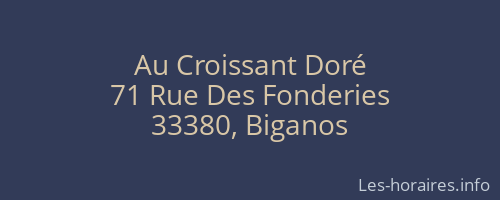Au Croissant Doré