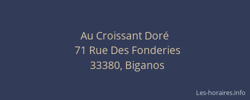 Au Croissant Dor&eacute;