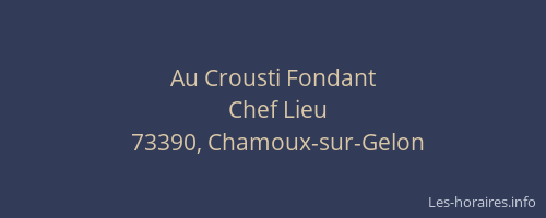 Au Crousti Fondant