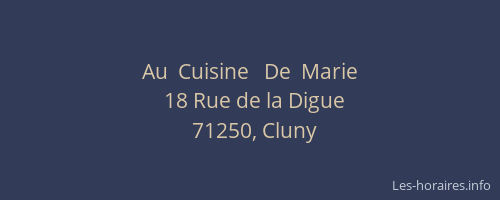 Au  Cuisine   De  Marie