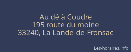 Au dé à Coudre