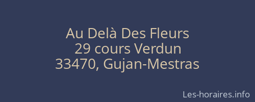Au Delà Des Fleurs