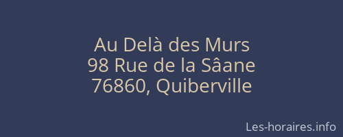 Au Delà des Murs