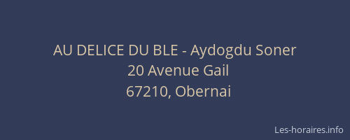 AU DELICE DU BLE - Aydogdu Soner
