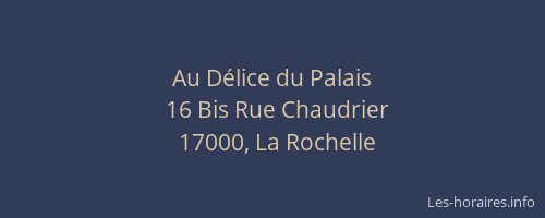 Au Délice du Palais