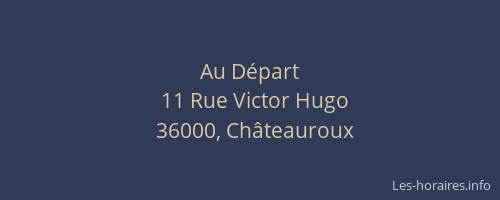 Au Départ