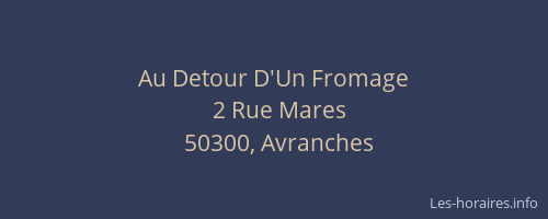Au Detour D'Un Fromage