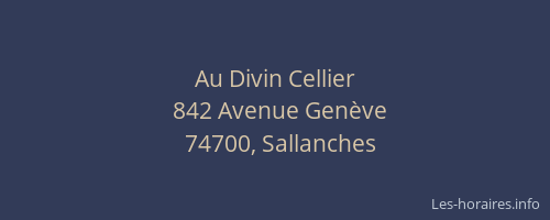Au Divin Cellier