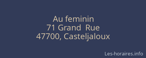 Au feminin