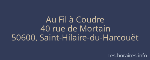 Au Fil à Coudre