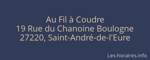 Au Fil à Coudre