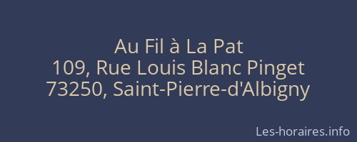 Au Fil à La Pat