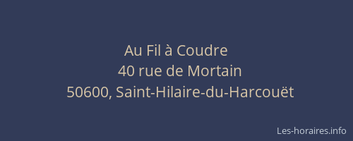 Au Fil &agrave; Coudre