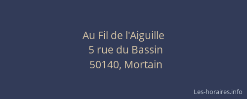 Au Fil de l'Aiguille