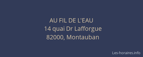 AU FIL DE L'EAU