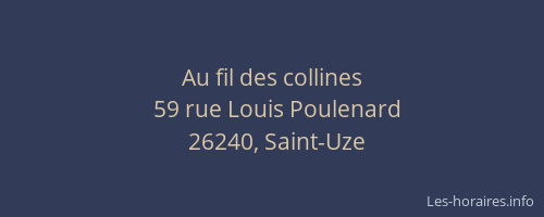 Au fil des collines