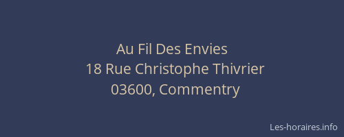 Au Fil Des Envies