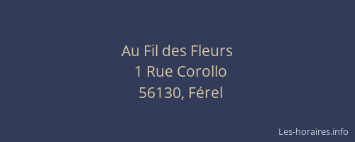 Au Fil des Fleurs