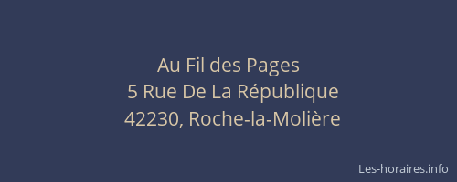 Au Fil des Pages