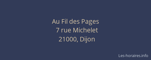 Au Fil des Pages