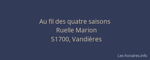Au fil des quatre saisons