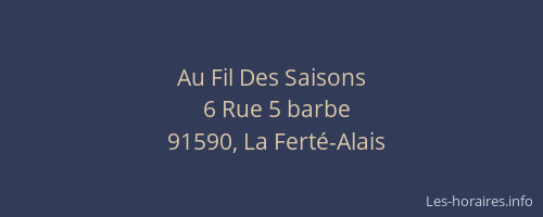 Au Fil Des Saisons