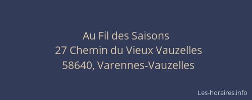 Au Fil des Saisons