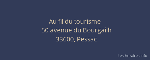 Au fil du tourisme