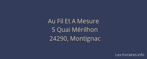 Au Fil Et A Mesure