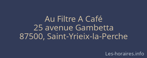 Au Filtre A Café