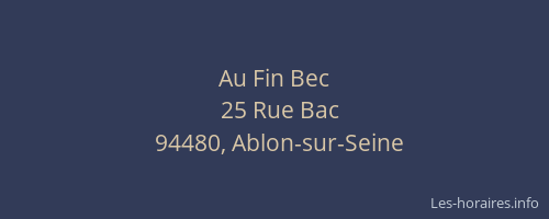 Au Fin Bec